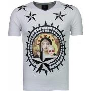T-shirt Korte Mouw Local Fanatic Holy Mary Rhinestone
