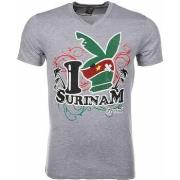 T-shirt Korte Mouw Local Fanatic I Love Suriname