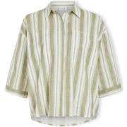 Blouse Vila Etni 3/4 Oversize Shirt - Egret/Oil Green