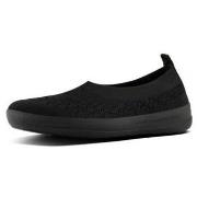 Ballerina's FitFlop ÜBERKNIT TM SLIP-ON BALLERINA ALL BLACK CO