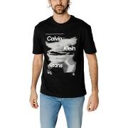 Polo Shirt Lange Mouw Calvin Klein Jeans DIFFUSED LOGO J30J325184