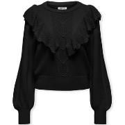 Trui Only Cherry LS Ruffle Knit - Black