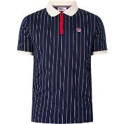 Polo Shirt Korte Mouw Fila Klassiek Vintage Gestreept Poloshirt