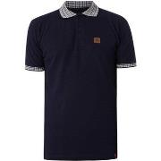 Polo Shirt Korte Mouw Trojan Piqué Poloshirt Met Gingham-Ruit