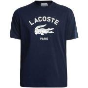 T-shirt Korte Mouw Lacoste Signature Print katoenen T-shirt