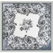 Sjaal Alberto Cabale Grand carré de Soie White Grey Bandana Zoé Blanc