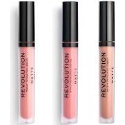 Lipgloss Makeup Revolution Set van 3 Matte Lipgloss - 113 Heart Race /...