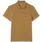 T-shirt Lacoste Regular Fit Cotton Blend Polo Shirt Brown