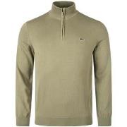 Sweater Lacoste Quarter Zip Knit Sweater Khaki Green