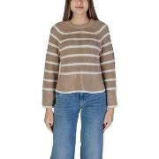 Trui Vila VICASIA L/S STRIPED SHORT KNIT TOP/PB 14103369