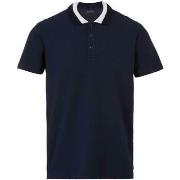 T-shirt Emporio Armani Lounge Waffle Polo Shirt Armani Blue