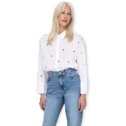 Blouse Only New Lina Grace Shirt L/S - Bright White/Heart