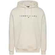 Sweater Tommy Jeans Linear Logo Hoodie Oat Marl Heather