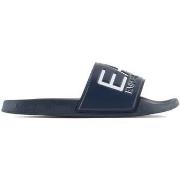 Teenslippers Ea7 Emporio Armani Visibility Logo Slides Navy Blue