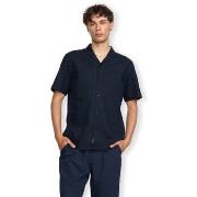 Overhemd Lange Mouw Rvlt Revolution Cuban Shirt - Navy