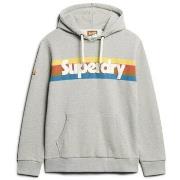 Sweater Superdry Sweatshirt à capuche rayé à logo rétro