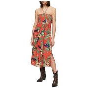 Jurk Superdry Longue Smocked Midi Beach