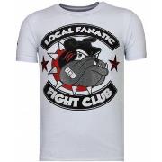 T-shirt Korte Mouw Local Fanatic Fight Club Spike Rhinestone