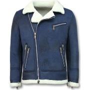 Leren Jas Tony Backer Imitatie Bontjas Lammy Coat