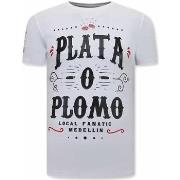T-shirt Korte Mouw Local Fanatic Narcos Plata O Plomo