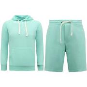 Trainingspak Enos Hoodie Joggingshort SET Mint