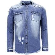 Overhemd Lange Mouw Enos Lange Spijkerblouse Ripped