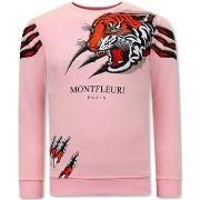 Sweater Tony Backer Print Tiger Head