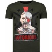 T-shirt Korte Mouw Local Fanatic Conor Notorious Warrior Rhinestone