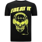 T-shirt Korte Mouw Local Fanatic Just Beat It Print