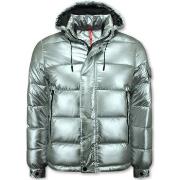 Blazer Enos Zilveren Puffer Jackets Capuchon