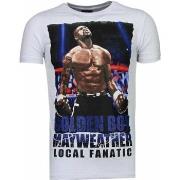 T-shirt Korte Mouw Local Fanatic Golden Boy Mayweather Rhinestone