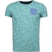 T-shirt Korte Mouw Bn8 Black Number Blader Motief Summer