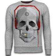 Sweater Local Fanatic Skull Beat Rhinestone