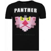T-shirt Korte Mouw Local Fanatic Panther For A Cougar Rhinestone