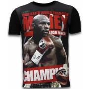 T-shirt Korte Mouw Local Fanatic Money Champion Digital Rhinestone