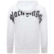 Sweater Top Star Hoodie Capuchon Oversized Black