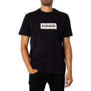 T-shirt Korte Mouw Napapijri Relaxed T-shirt met Box-logo
