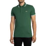 Polo Shirt Korte Mouw Lacoste Poloshirt met normale pasvorm en accente...