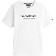 T-shirt Korte Mouw Tommy Hilfiger Logo Crew Graphic T-Shirt White