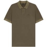 Polo Shirt Korte Mouw BOSS Prime Cotton Pique Polo Shirt Open Green