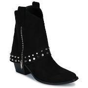 Enkellaarzen Exé Shoes 2153-2323-FABRIC-BLACK