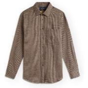 Overhemd Lange Mouw Portuguese Flannel Abstract Pied Poule Shirt - Nav...