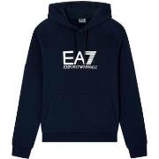 Sweater Ea7 Emporio Armani Visibility Cotton Hoodie Navy/White