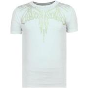 T-shirt Korte Mouw Local Fanatic Eagle Glitter Strakke W