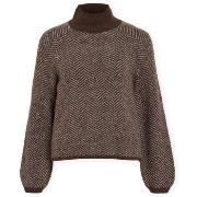 Trui Vila Noos Lory High Knit - Coffee Bean
