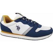 Lage Sneakers U.S Polo Assn. NOBIL009WHIBLU01