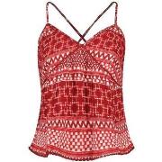 Top Superdry Débardeur imprimé tissé rouge