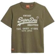 T-shirt Korte Mouw Superdry T-shirt Vintage Logo Heritage