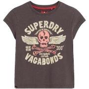 T-shirt Korte Mouw Superdry T-shirt à mancherons orné d'affiches