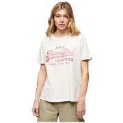 T-shirt Korte Mouw Superdry T-shirt Relaxed à logo métallique